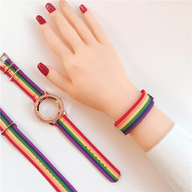 TikTok Explosions Rainbow Bracelet Micro Business Explosions ins Rainbow Bracelet Rainbow Bracelet Colorful Girl Heart Bracelet
