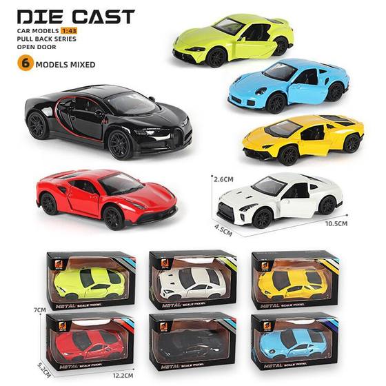 Cross-border simulation alloy car model children's toys back light car model boys toys car ornaments wholesale