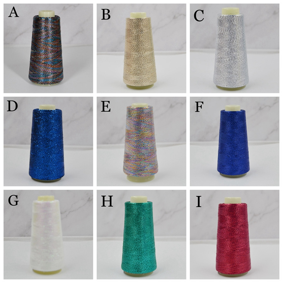 Spot batch supply dyed ultra-fine double-sided gold and silver yarn household sewing thread high strength color sewing thread polyester