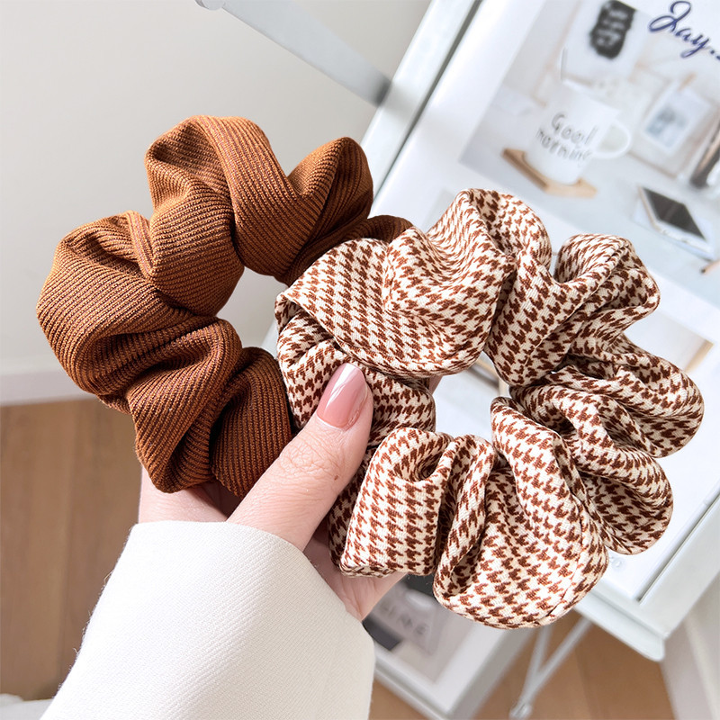 Advanced Sense Large Intestine Hair Ring Original 2022 New Style Hair Rope Temperament Tie Rope Women's Simple Ball Hair Jewelry