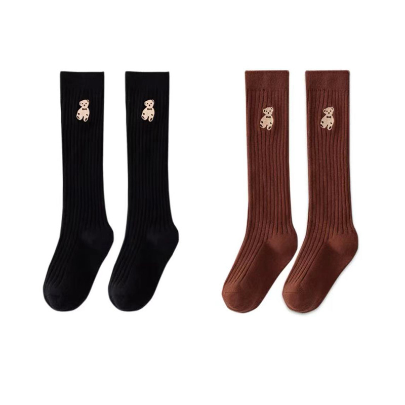Girls' mid-calf socks spring and autumn calf socks South Korea bear children's stockings autumn thin ins fashionable high-calf socks