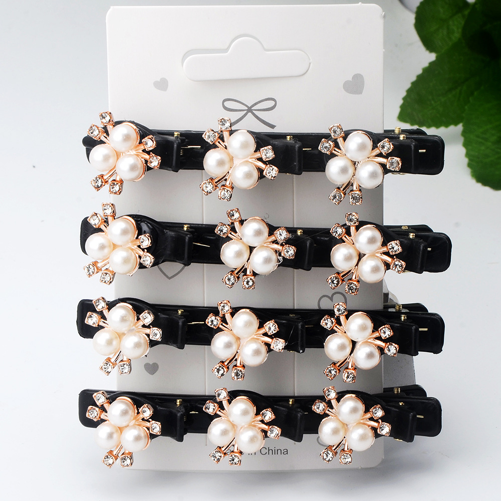 TikTok Explosions Hair Wrapping Hairpin Bangs Rhinestone Side Fragment Hairpin Female Internet Celebrity Artifact Headwear Headwear Buckbill Clip
