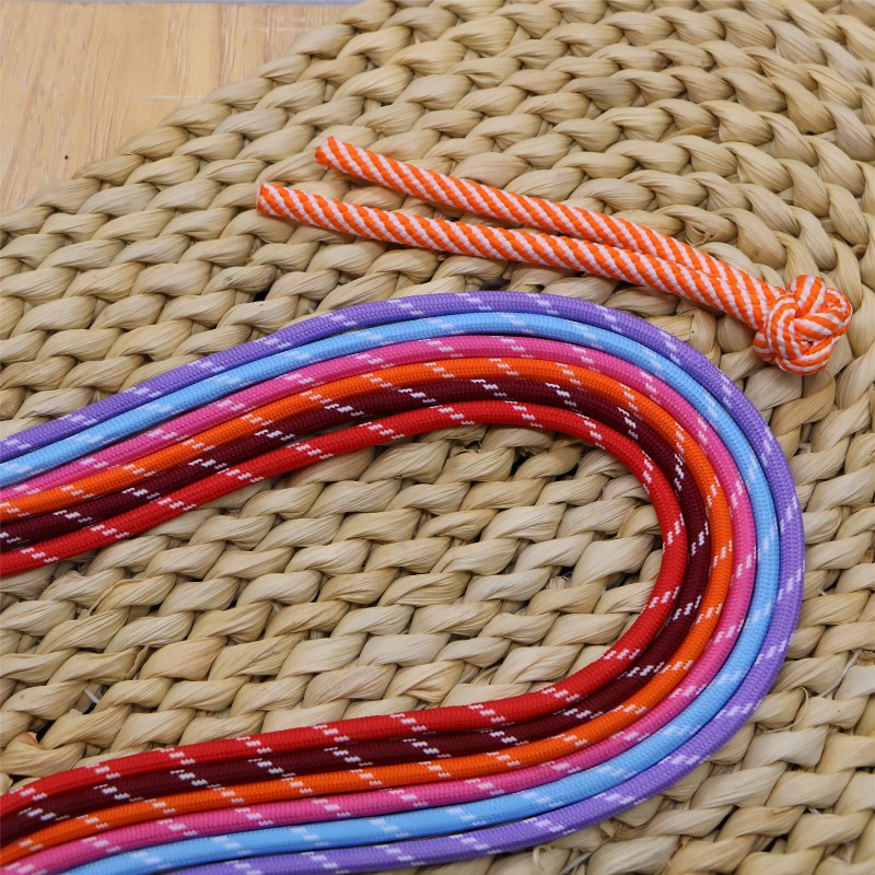 Factory Direct sales 4mm color woven core polyester round rope mobile phone lanyard drawstring clothing bag accessories