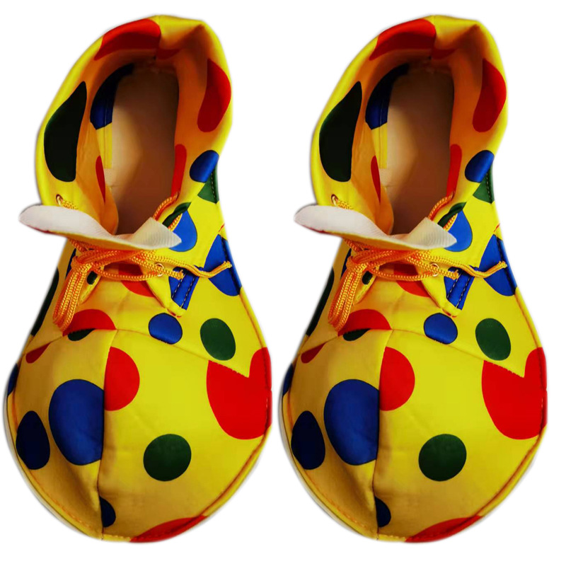 halloween-funny-performance-clown-polka-dot-shoe-covers-fabric-costume-props-clown-playing-big-head-shoe