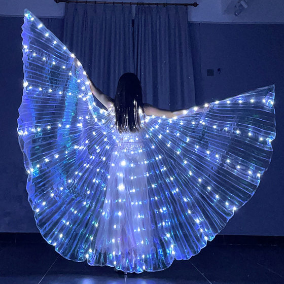 ELF LED luminous butterfly wings back decoration children adult gold wings fluorescent cloak stage performance props clothing female