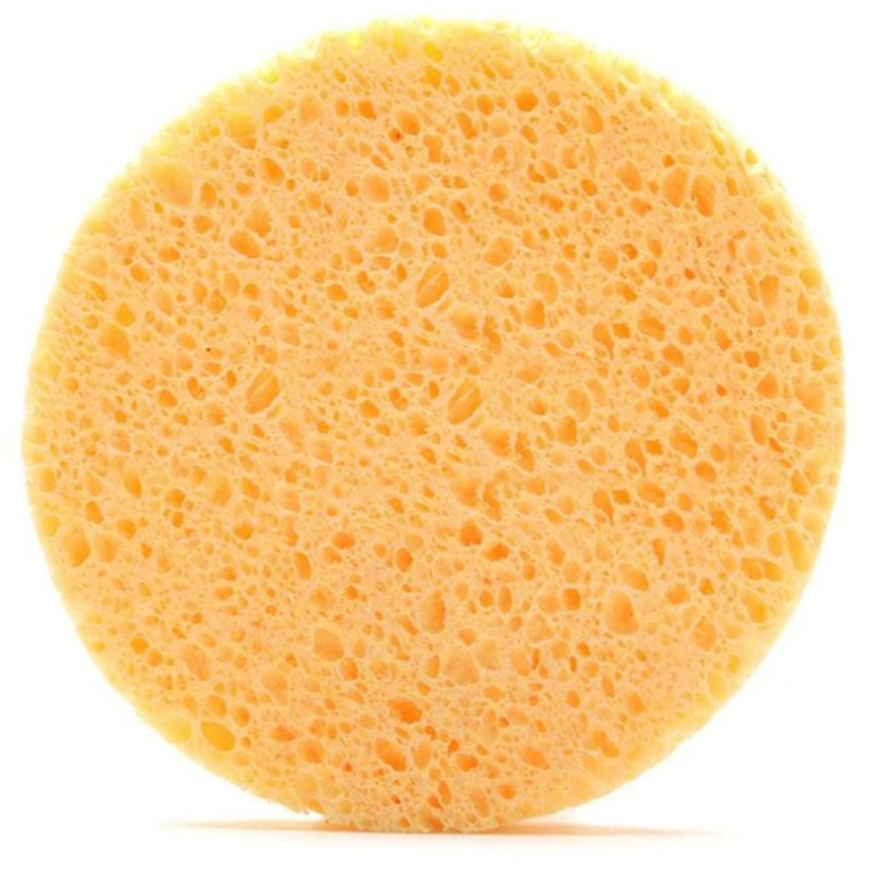 Foreign trade cross-border hot selling round face washing puff cellulose sponge makeup remover cotton wood pulp cotton multi-color available