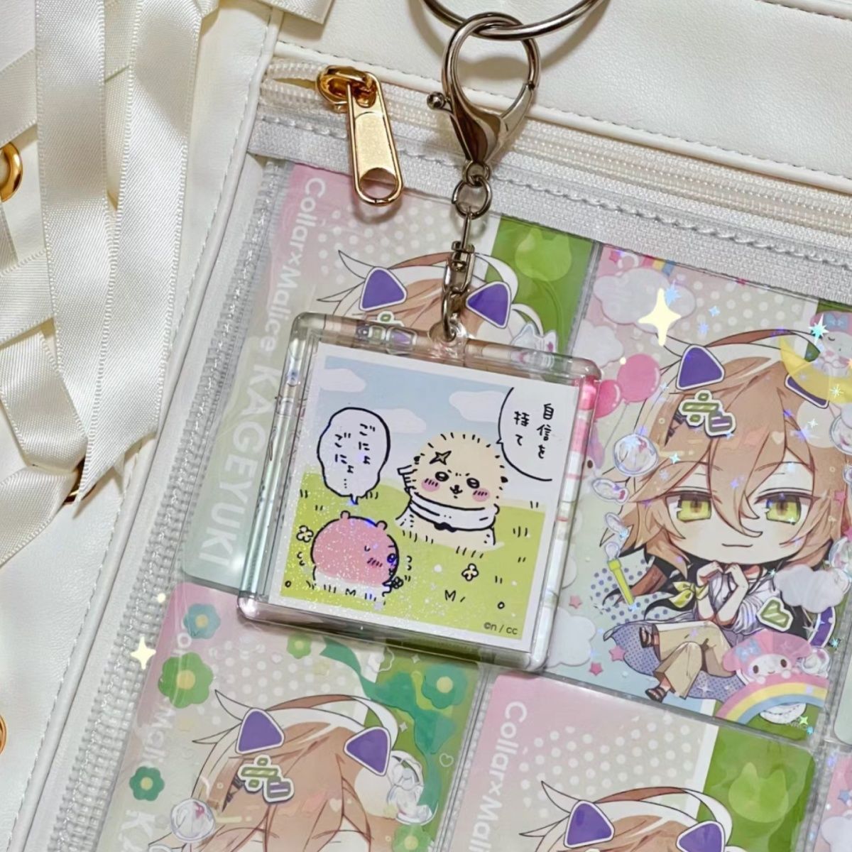 chiikawa same style blind box stickers cute little eight Ji Yi shiny stickers first bullet keychain decorative stickers