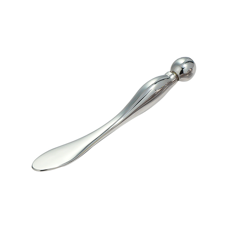 Hot metal eye massage stick double-headed face cream spoon pick stick beauty stick essence import stick apply eye cream stick