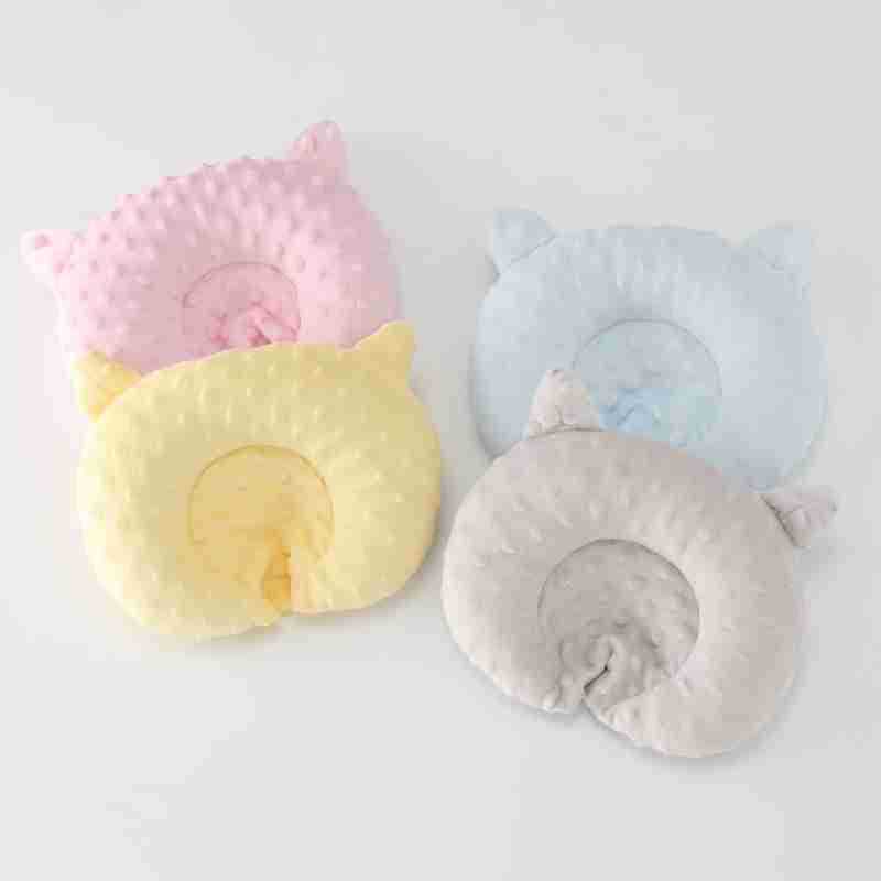 Baby pillow shaping pillow beanie velvet massage breathable pillow newborn baby correction head shape prevention deviation