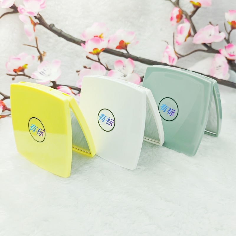 Internet Celebrity Chanel Style Mirror Folding Mirror Portable Makeup Mirror Mini Makeup Mirror Hand Mirror Beauty Makeup Mirror