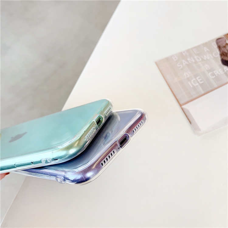 Simple Transparent iPhone 15PRO Phone Case Full Coverage iPhone12/13 Silicone Soft Case 14 Suitable 11 Drop-resistant Case
