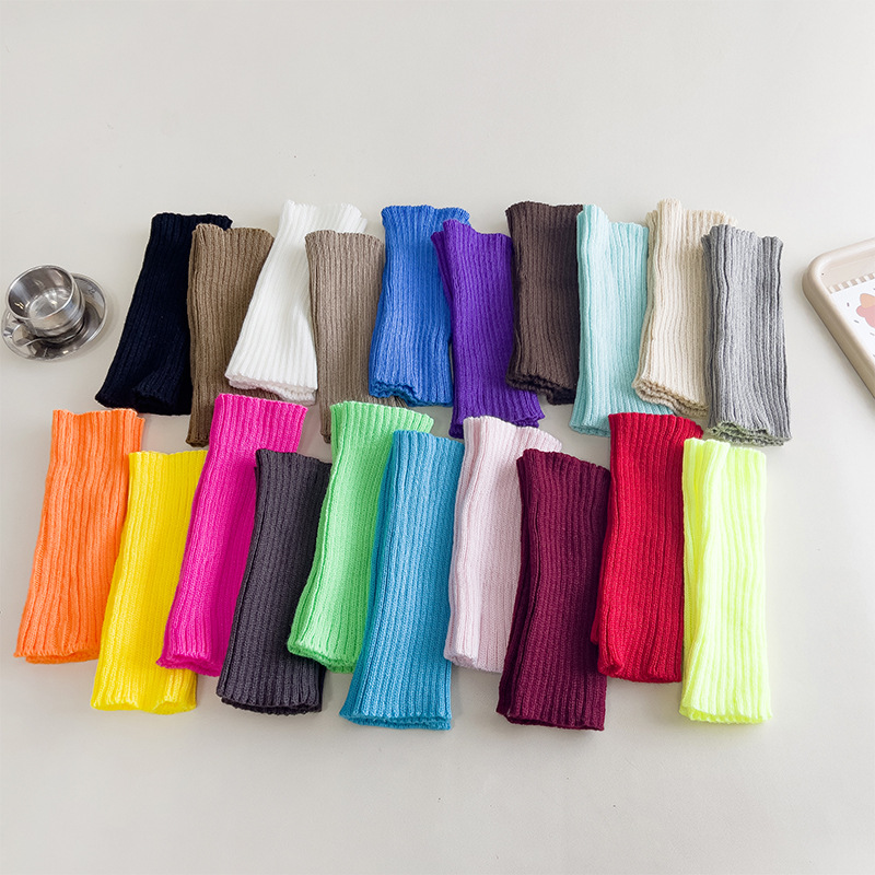 Children's Dopamine Girls Socks Spring and Autumn Knitted Lolita Leg Jacket Macaron Color Baby Pile Socks Factory Batch