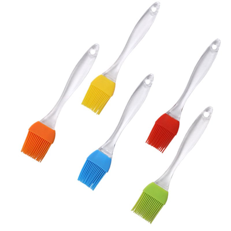 Zibo barbecue manufacturers spot transparent crystal handle large split silicone oil brush barbecue brush