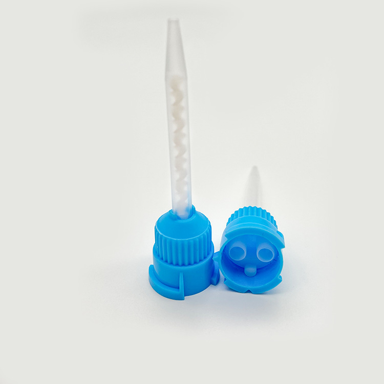 Dental mixing head light body silicone rubber temporary crown and bridge material mixing head mixing tube 1:1 short