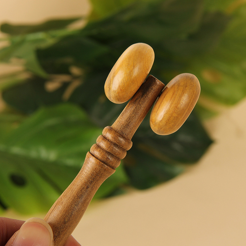 Wooden sandalwood massager hand push roller health massage multifunctional Meridian massager wooden crafts
