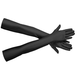 High Elastic Spandex Sunscreen Long Gloves Black Ball Gloves Women's Party Night Shop Wedding Performance Spandex Long Gloves