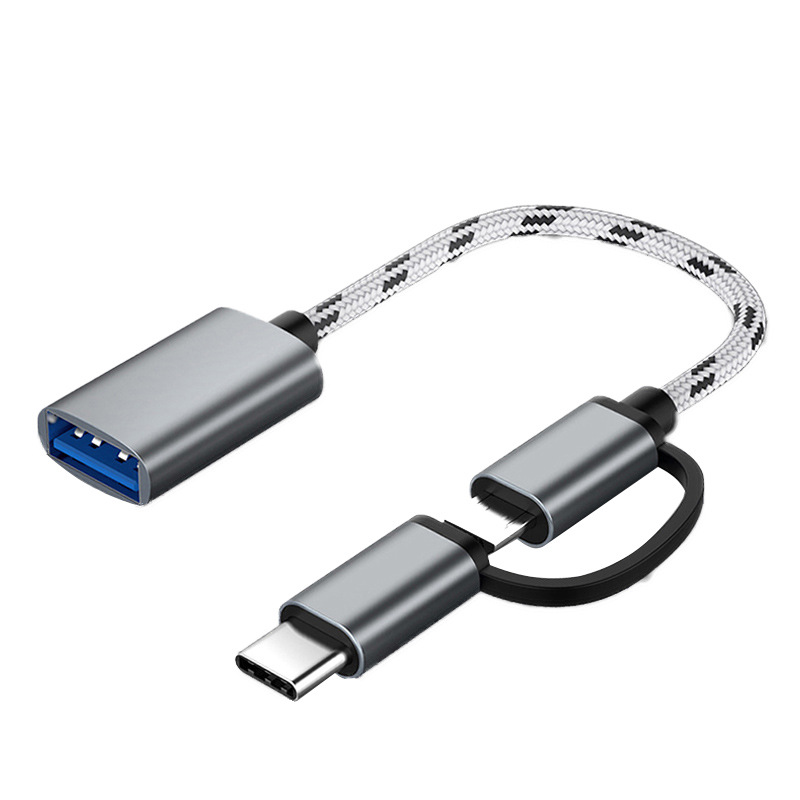 Source manufacturer c otg adapter Android type-c 2-in -1 OTG adapter for Android TYPE-C