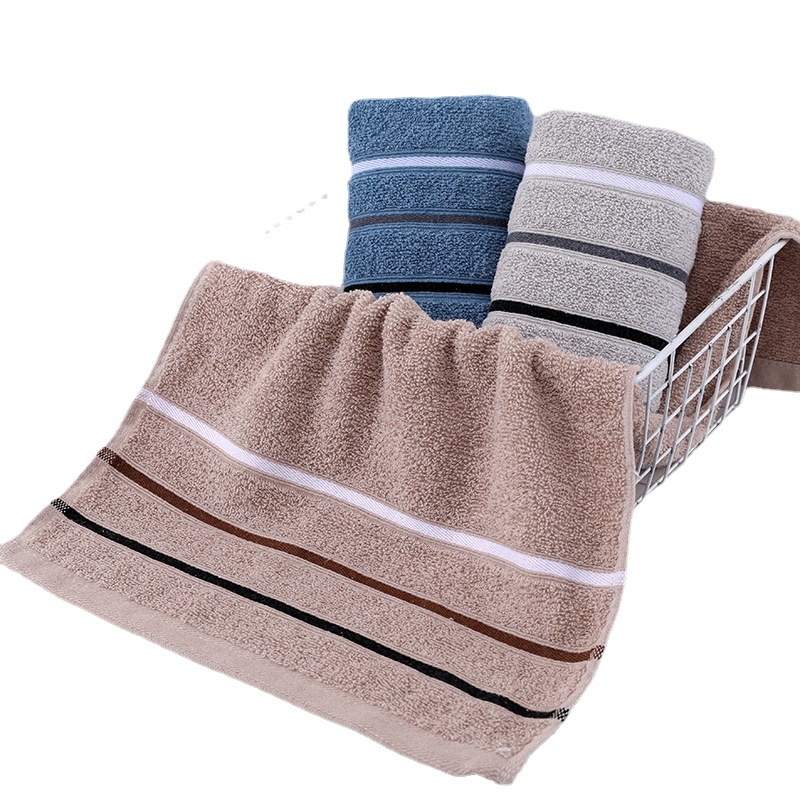 Towel factory wholesale dark thick soft absorbent cotton stall plain home wash face gift towel wholesale