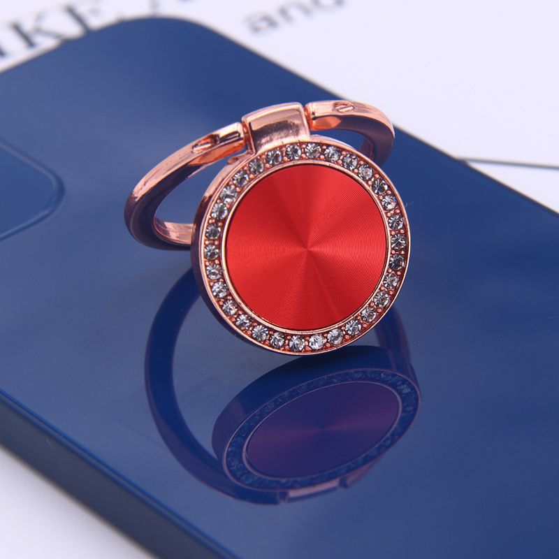 Mobile phone desktop bracket metal ring buckle New plated diamond CD pattern multi-functional lazy portable artifact bracket