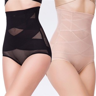 Seamless High Waist Crossed Abdomen Tucking Panties Triangle Women's Postpartum Mesh Breathable Body-fitting Corset Underwear Body-shaping Hip-lifting