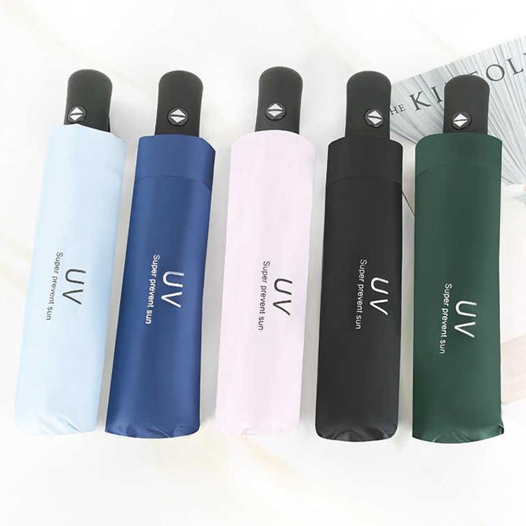 New fashion full UV Daisy vinyl automatic umbrella three-fold folding business automatic umbrella self-opening umbrella