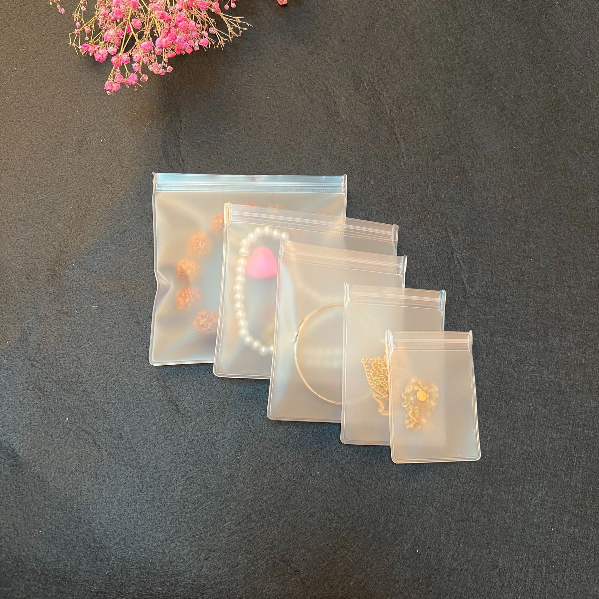 EVA Frosted Sealed Bag Dust-proof Moisture-proof Anti-oxidation Handstring Buddha Beads Cultural Play Storage Bag eva Plastic Self-sealing Bag