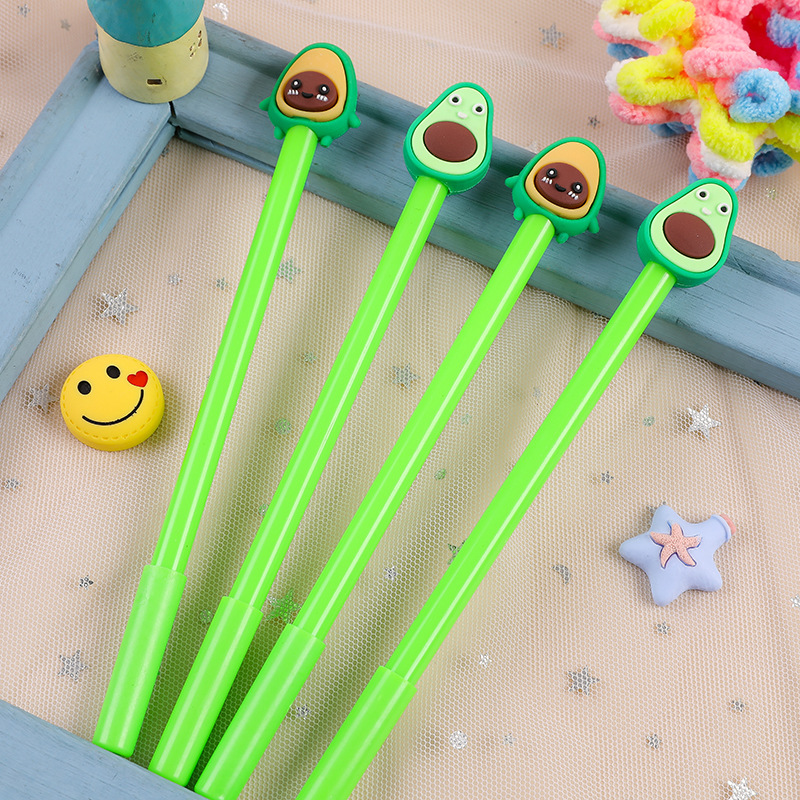 Creative student pen avocado modeling gel pen fun office pen stationery office supplies water-based Signature Pen