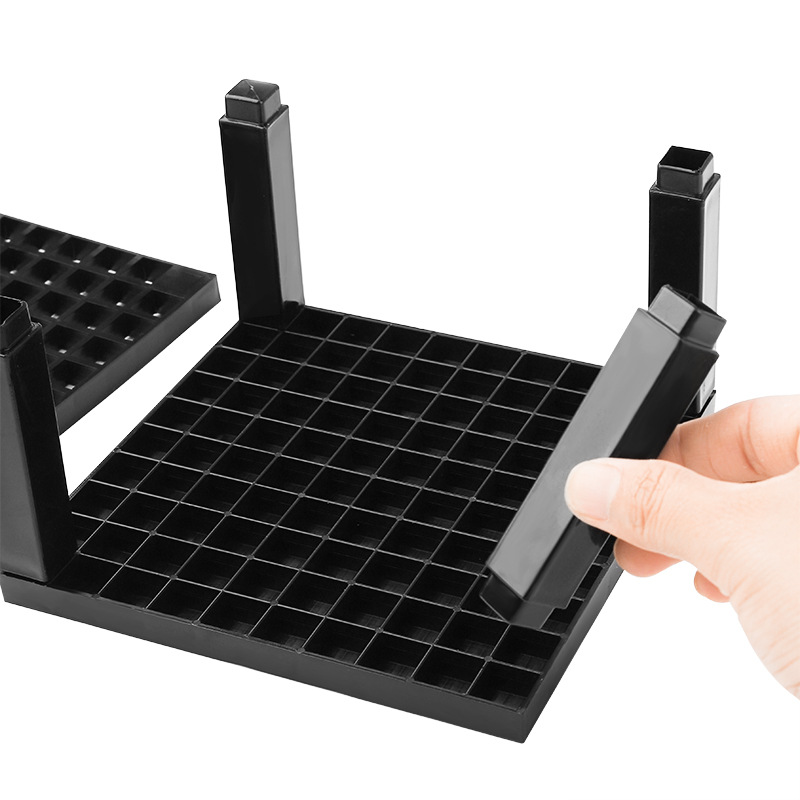Brush Storage Pen Holder Square 96 Grid Plastic Pen Holder Gouache Watercolor Art Pen Holder Portable Removable Pen Holder