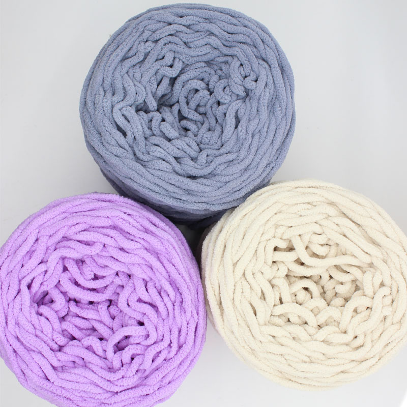 Single Strand Ice Thread Thick Wool Handmade diy Material Hook Shoes Cushion Hook Slippers Line Men's and Women's Handmade Knitted Scarf