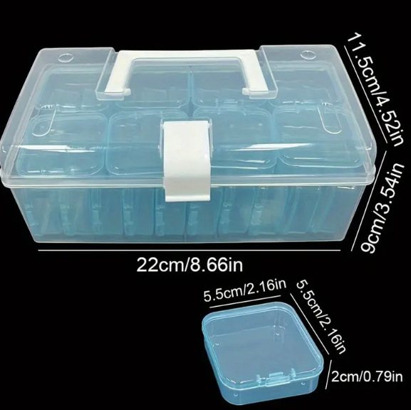 新しい透明なプラスチックの収納ボックスポータブル容量抗酸化防塵ジュエリーオーガナイザーネックレスイヤリング仕分けボックス|undefined