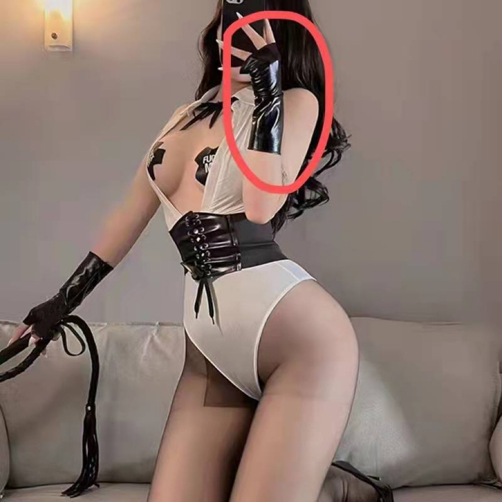Sexy Underwear PVC Mirror Leather Sexy Accessories Patent Leather Gloves Leather Accessories Uniform Temptation