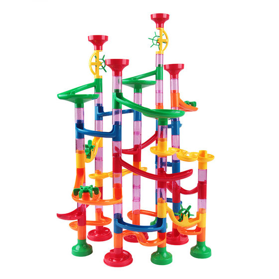 Ball building blocks three-dimensional track toys children's educational DIY assembled maze pipe Building Blocks 29-113PCs