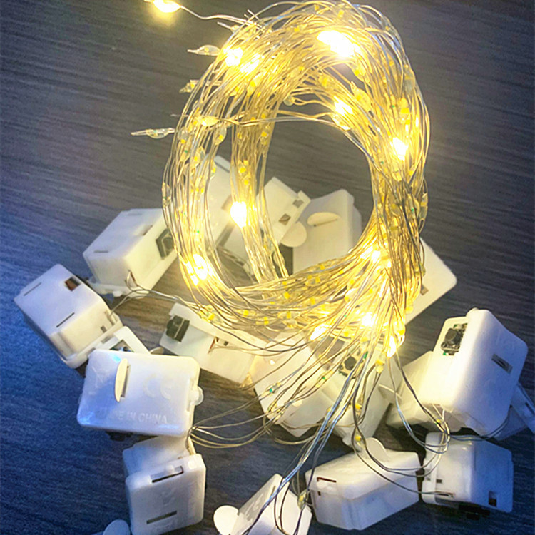 Ledライトケーキブーケ装飾雰囲気銅線カラーライト電池ボックスライトストリング小さな白いボックスライトストリング星卸売|undefined
