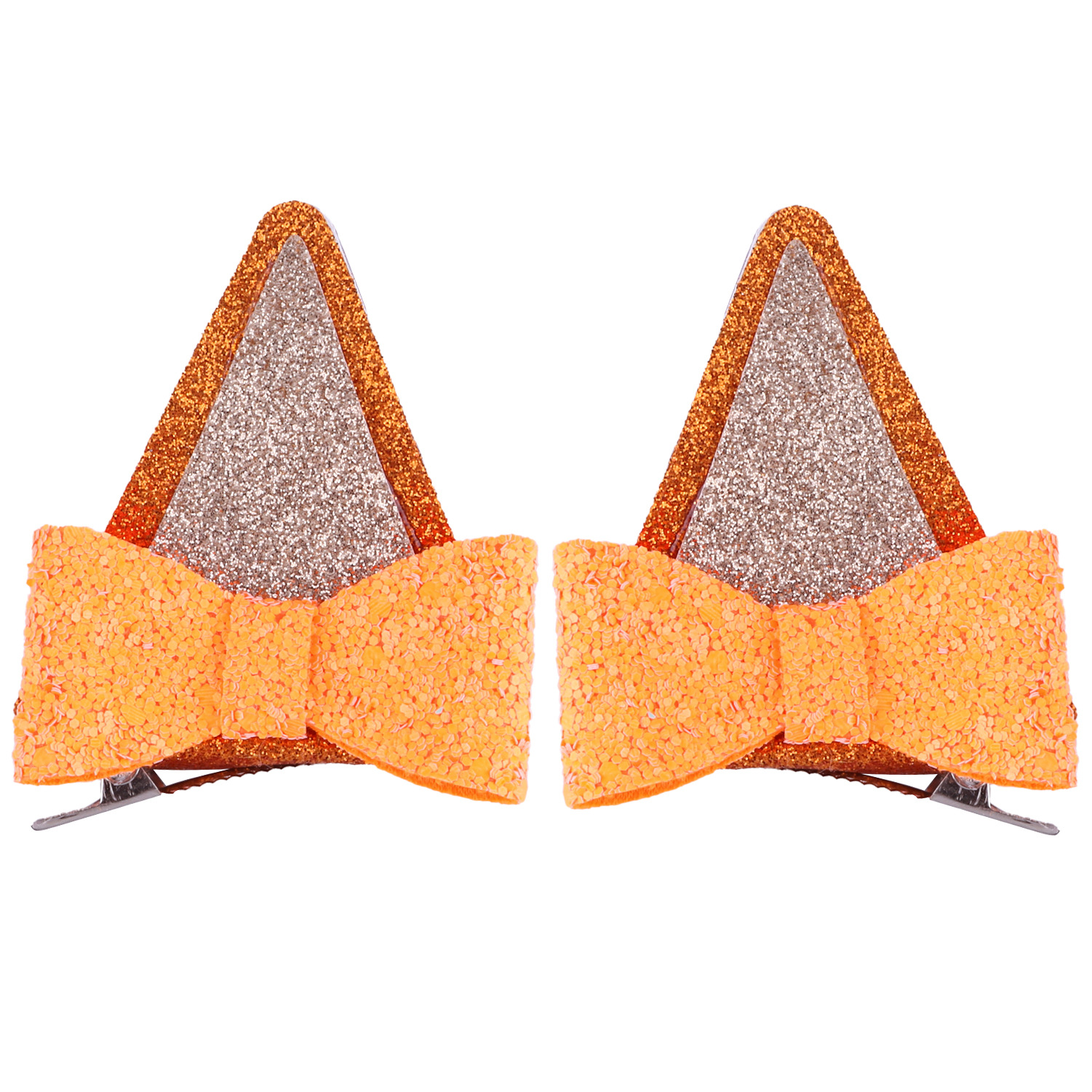 Xintian Principessa Carino Glitter Forcina Paillettes Fiocco Tridimensionale Forcina Bambini Cartone Animato Cane Orecchie Ornitorinco Clip_voghion.com