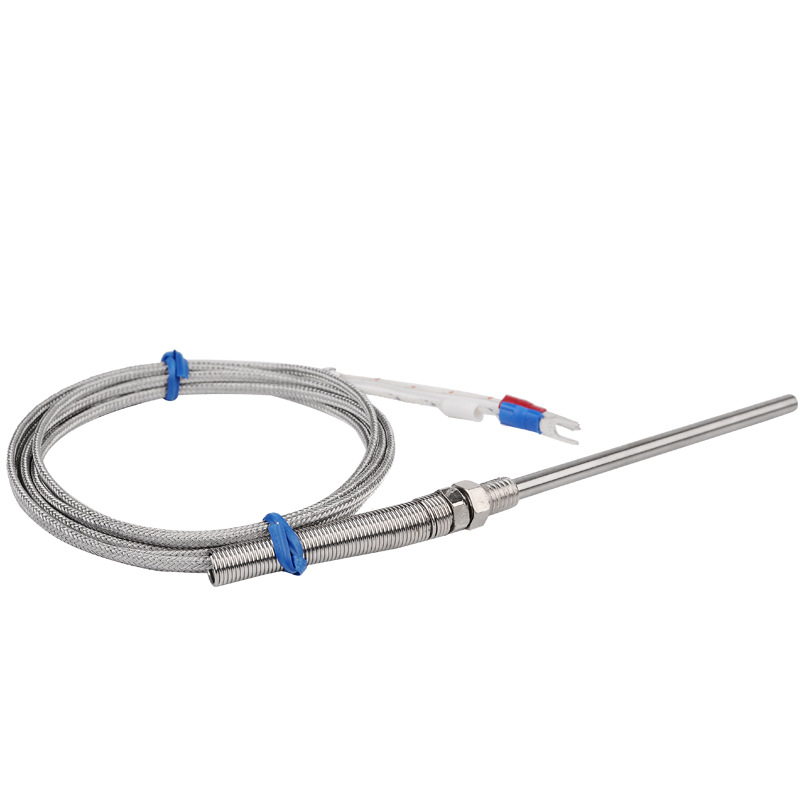 K-type thermocouple transmitter probe M8 thread metal shielded wire temperature thermistor temperature sensor