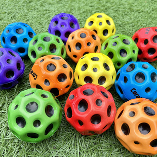 7cm full printing PU Foam solid porous high ball decompression vent honeycomb Moon Ball children's toy jump ball
