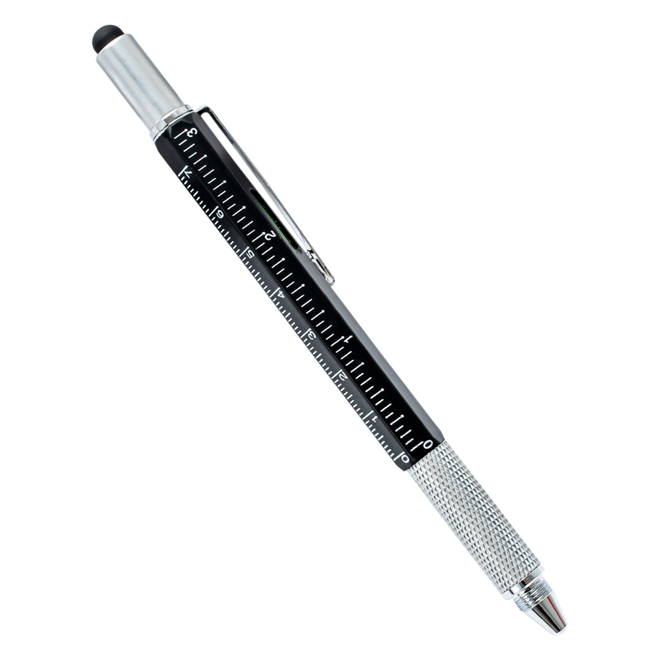 Multi-function pen six-in-one metal ballpoint pen spot scale level screwdriver capacitance pen creative tool pen