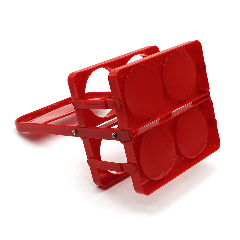 Foldable plastic beer basket four-compartment beer portable outdoor portable basket LOGO beer rack wine basket
