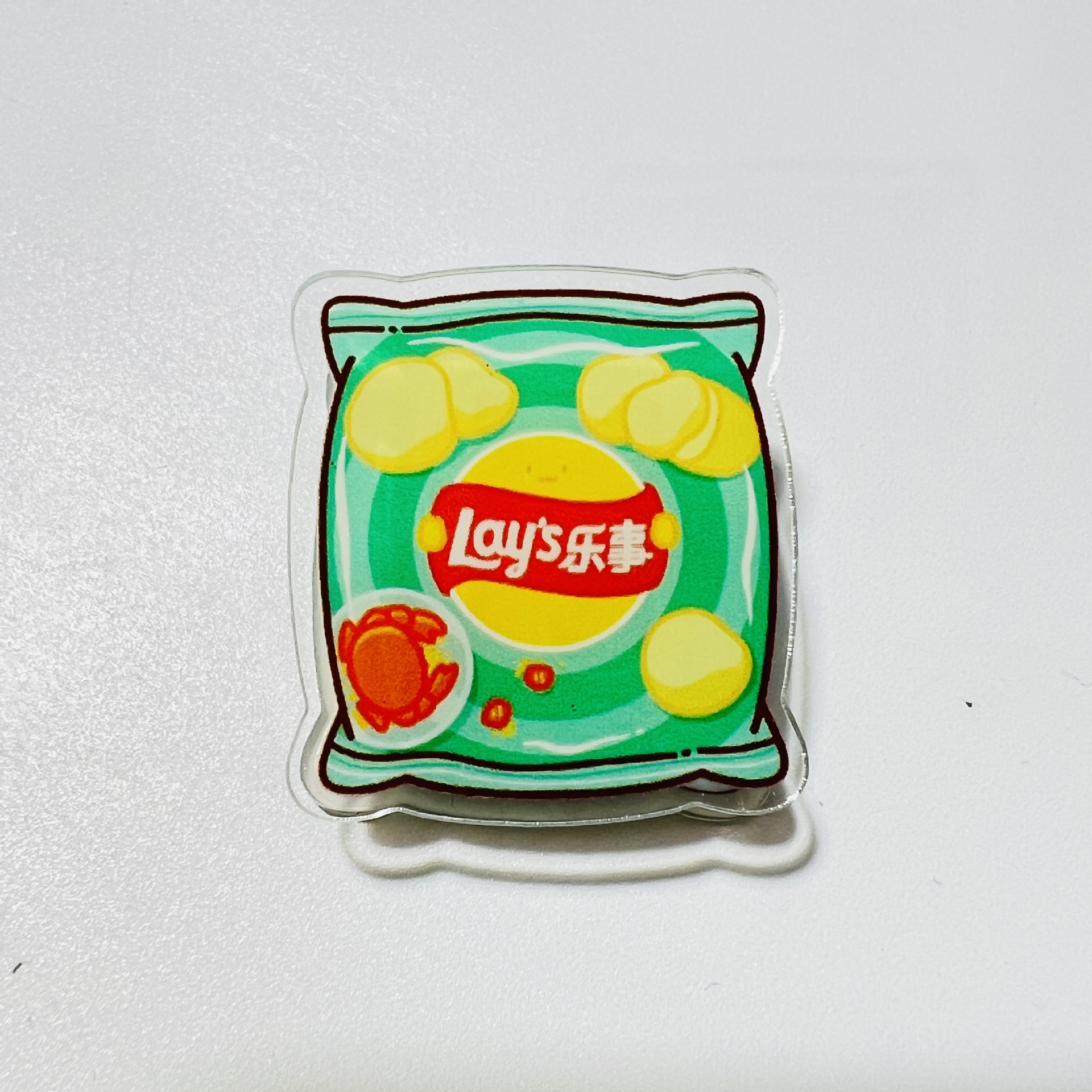 Simulation cartoon cute childhood snack bag note clip acrylic double-sided PP clip photo clip sealing clip