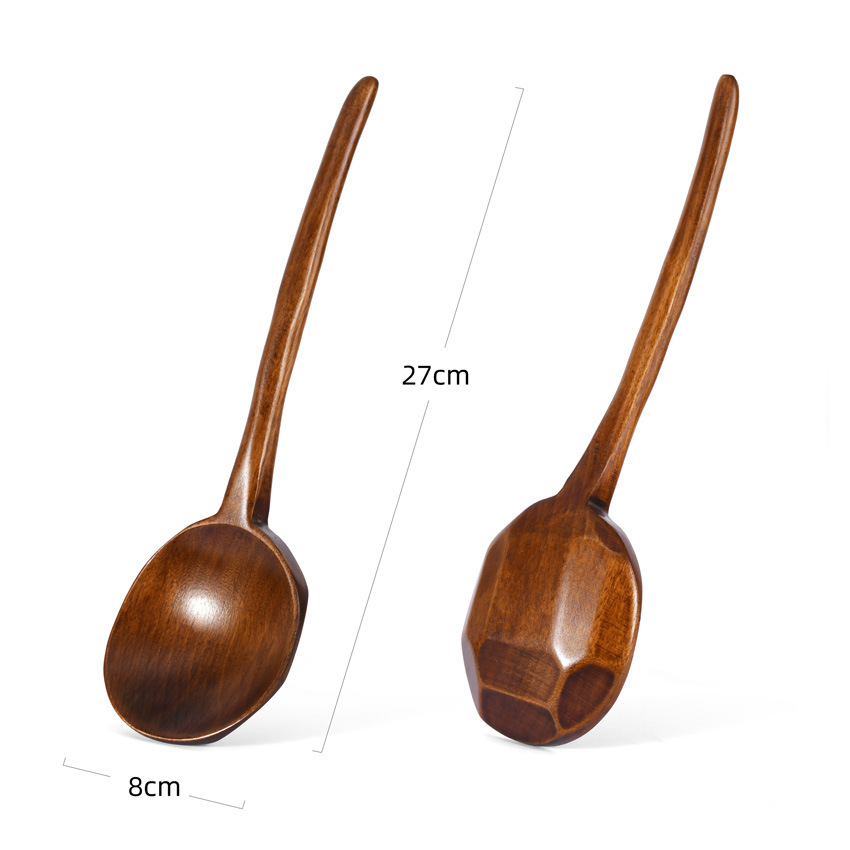 New Style Wooden Tableware Cooking Spoon Household Exquisite Tortoise Shell Wooden Soup Spoon Creative Kitchenware Cooking Mixing Spoon
