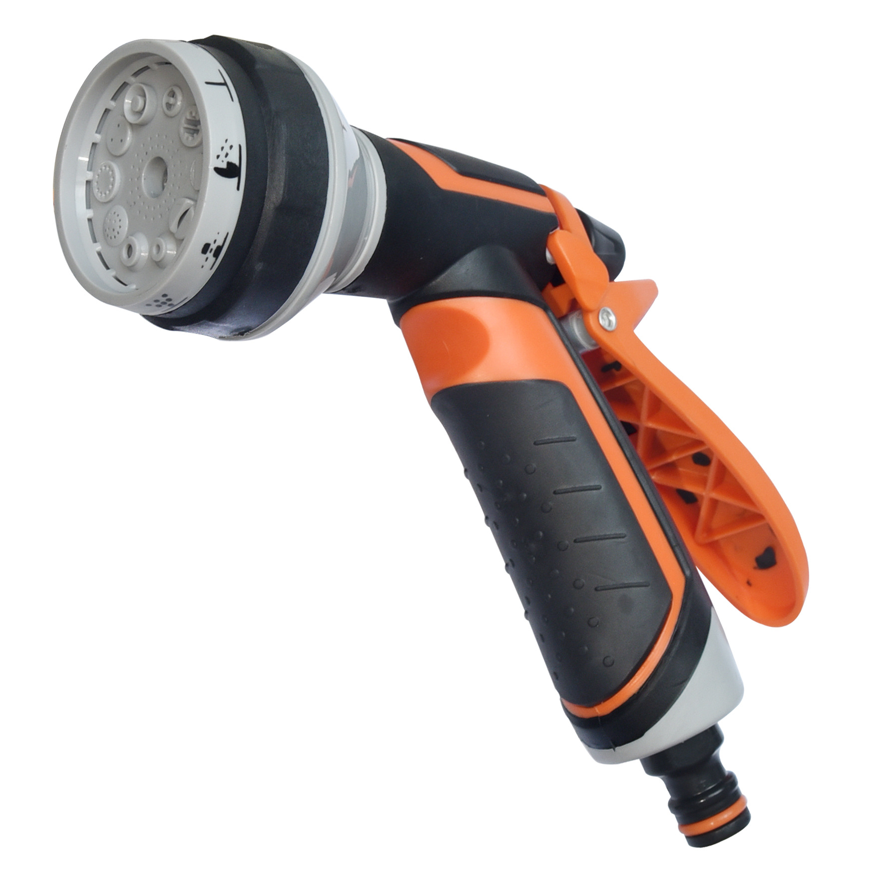 Green bird tool plastic water pipe nozzle gardening watering cross-border high pressure 10 function garden watering car washing water gun