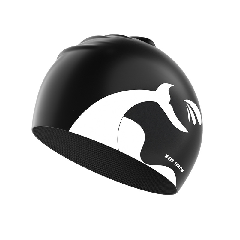 Xinhang Water Drop Swimming Cap Men's and Women's Large Size Long Hair Big Head Ear Protection Large Size Silicone Bubble Swimming Cap Waterproof Hair Care