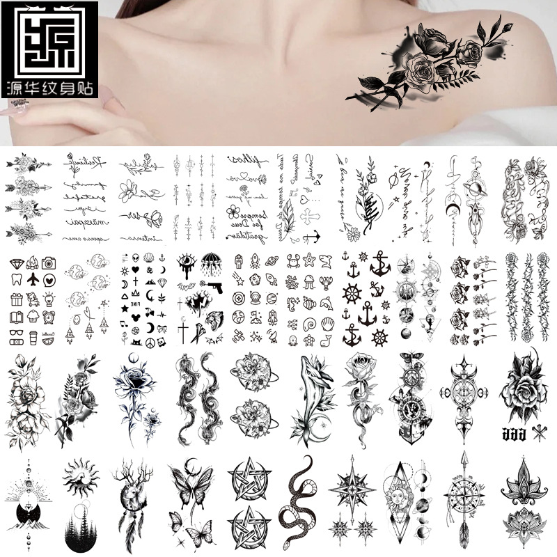 New small fresh waterproof tattoo stickers manufacturers in stock suit any combination of Amazon supply factory