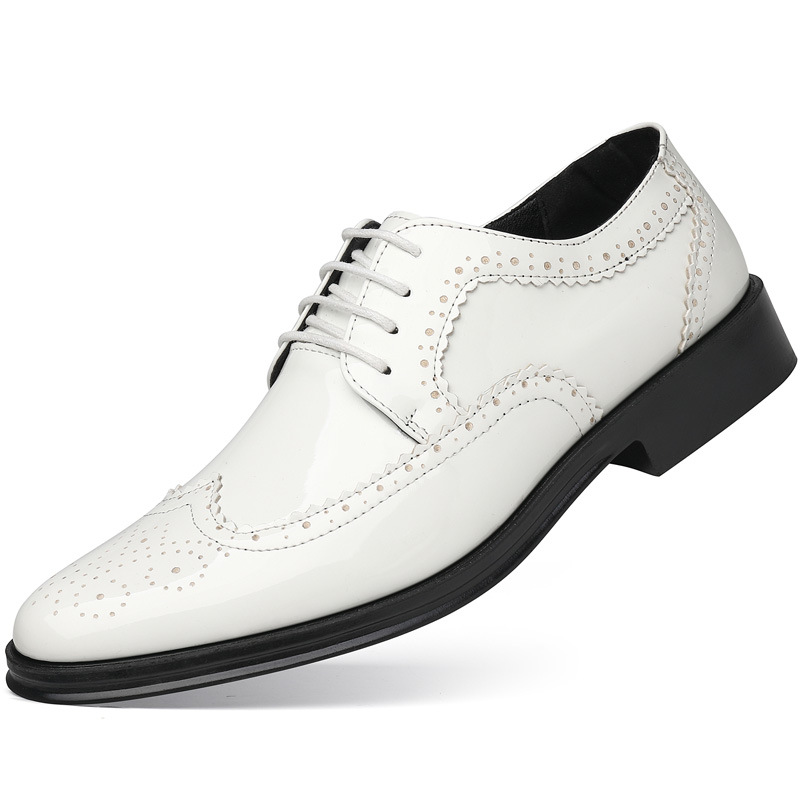Spring New Bullock Carved Leather Shoes Patent Leather Gloss British Large Size Leather Shoes Studio Model Shoes for Groom Shoes_voghion.com