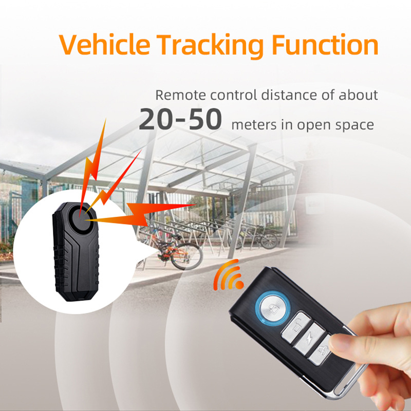 Bicycle Electric vehicle vibration alarm displacement induction vibration sensitivity Volume Three gear adjustable foreign trade supply