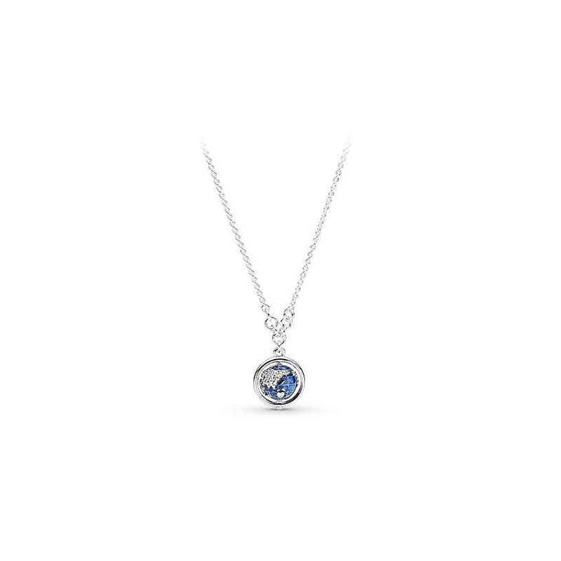 Factory direct Van Pandora Di copper sparkling snowflake Earth pumpkin car necklace DIY basic clavicle chain