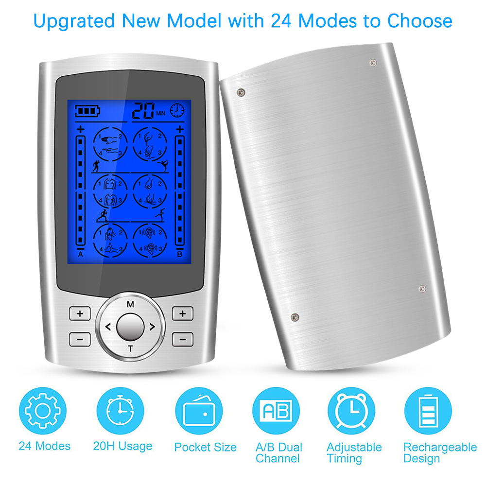Amazon popular TENS Meridian physiotherapy instrument 24 modes EMS pulse massager MINI shoulder and neck massager