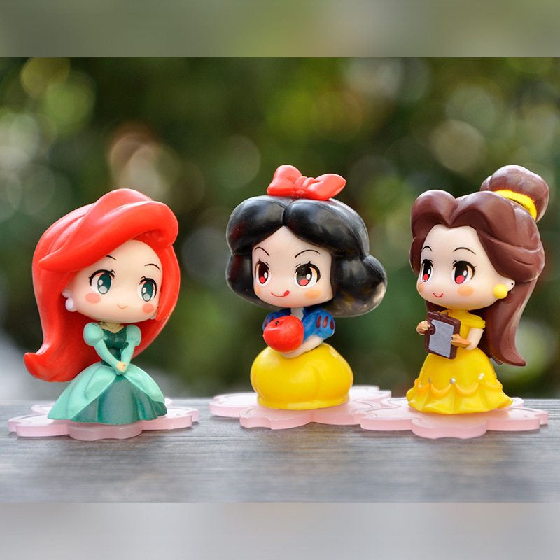 New Q version fairy tale princess around hand-made model mermaid Cinderella doll desktop decoration ornaments