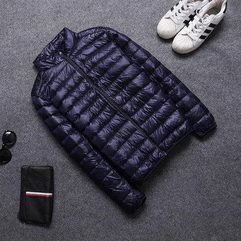 Anti-season clearance autumn and winter light down cotton-padded jacket men's young and middle-aged stand collar short hooded plus size portable special price coat
