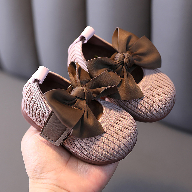 Baby Toddler Shoes Spring and Autumn 0-2 Years Old One Year Old Children's Shoes Princess Shoes Girls' Leather Shoes Non-slip Soft Bottom Baby Shoes